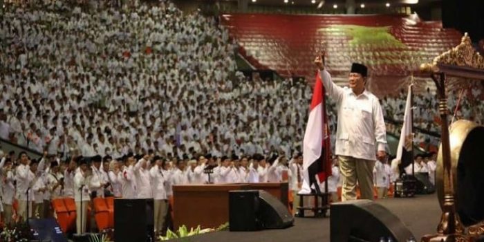 Ketua Umum Partai Gerindra Prabowo Subianto saat Rapimnas Gerindra 2022