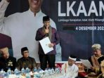 Bakal calon presiden Anies Baswedan bertemu Lembaga Kerapatan Adat Alam Minangkabau (LKAAM) di Padang, Sumatera Barat, Minggu, 4 Desember 2022.