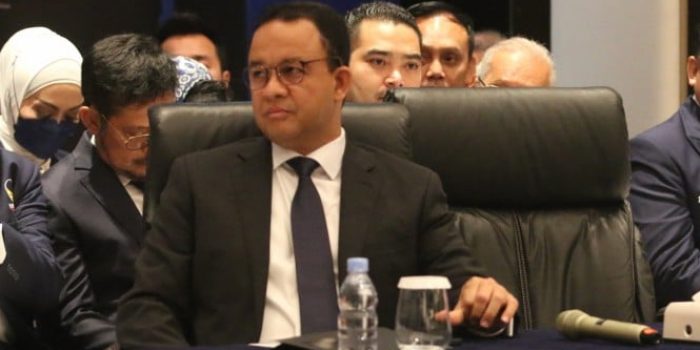 Mantan Gubernur DKI Anies Baswedan saat dideklarasikan Nasdem sebagai capres.