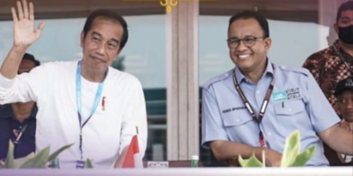 Unggah foto saat nober Formula E, Anies ucapkan ulang tahun ke Jokowi