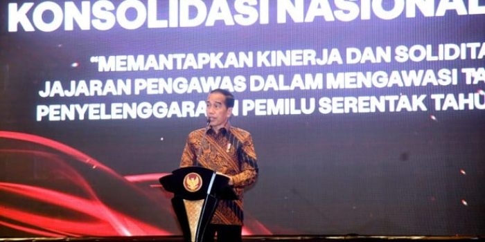 Presiden RI Jokowi di acara Konsolidasi Nasional Bawaslu RI