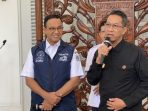 Gubernur DKI Anies Baswedan bersama Pj Gubernur terpilih Heru Budi Hartono