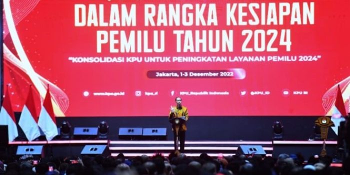Presiden Jokowi dalam Rapat Konsolidasi Nasional Kesiapan Tahapan Pemilu 2024