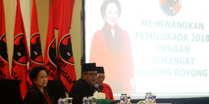 ilustrasi Ketum PDIP Megawati Sukarnoputri di sekolah partai Calon Kepala Daerah PDIP.