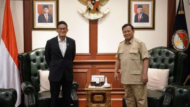 Sandiaga Uno dan Prabowo Subianto bertemu