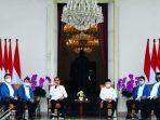 Enam menteri baru kabinet Jokowi-Ma'ruf hasil reshuffle 2020 saat dikenalkan ke publik pada Selasa 22 Desember 2020.