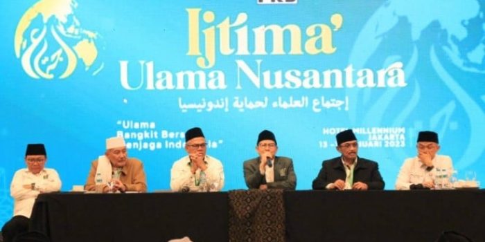 Ketum PKB  Muhaimin Iskandar alias Cak Imin saat Ijtima Ulama Nusantara.