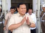 Ketua Umum Gerindra Prabowo Subianto saat di Medan, Sumut.