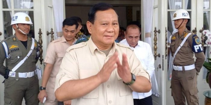 Ketua Umum Gerindra Prabowo Subianto saat di Medan, Sumut.