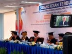 Sidang ujian terbuka Agun Gunandjar Sudarsa di Politeknik Sekolah Tinggi Ilmu Administrasi - Lembaga Administrasi Negara (STIA LAN) Jakarta, Senin, 6 Februai 2023.