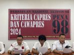 Persatuan Nasional Aktivis 98 (PENA 98) umumkan kriteria calon presidennya.