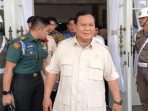 Menteri Pertahanan (Menhan) RI, Prabowo Subianto di Medan, Sumut.