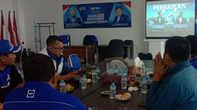 Partai Demokrat Banten Ikut Nobar Pertemuan Anies, AHY dan Majelis Tinggi