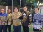 Ketum Golkar Airlangga Hartarto datangi kediaman SBY di Cikeas, Bogor.