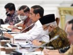 Presiden Jokowi pimpin Rapat Kabinet di Istana Merdeka, Jakarta