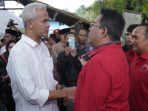 Gubernur Jawa Tengah Ganjar Pranowo dengan politikus PDIP Rano Karno.