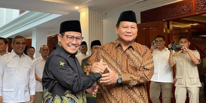 Ketum PKB  Muhaimin Iskandar alias Cak Imin bertemu dengan Prabowo Subianto.