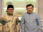 Ketua Umum PKB Muhaimin Iskandar atau Cak Imin bertemu Jusuf Kalla (JK)