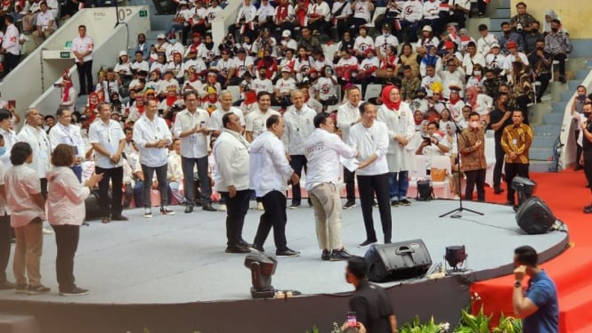 Presiden Jokowi saat puncak Musra di Istora Senayan.