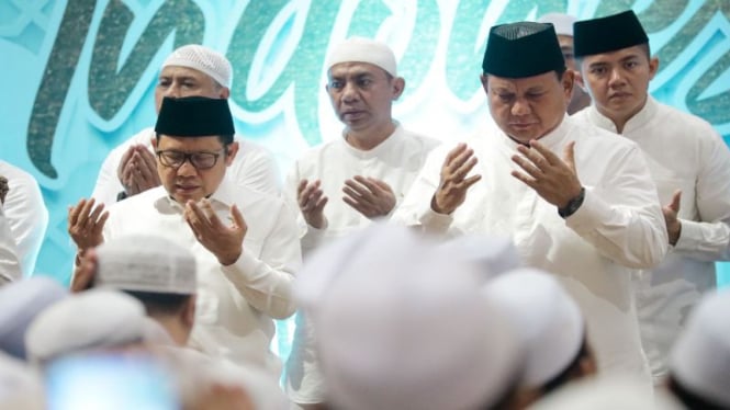 Ketua Umum PKB Muhaimin Iskandar alias Cak Imin dan Prabowo Subianto.
