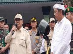Menhan Prabowo Subianto menyambangi Koramil 0912 di Lembang.
