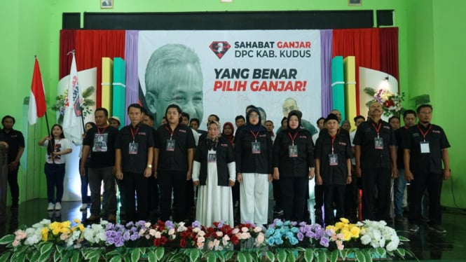 Pengukuhan Relawan Sahabat Ganjar di Kudus Jawa Tengah