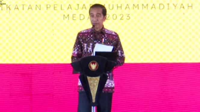 Presiden Jokowi di Muktamar IPM, Deli Serdang, Sumut