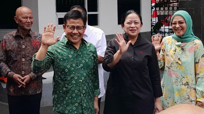 Ketua Umum PKB Muhaimin Iskandar alias Cak Imin dan Ketua DPP PDIP Puan Maharani